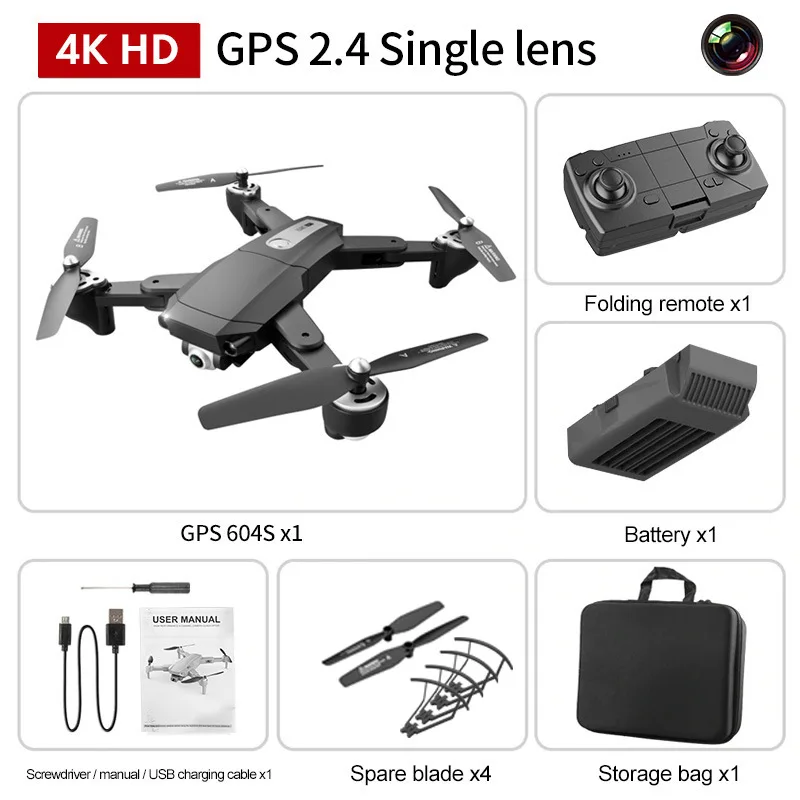 4ch remote control quadcopter KBDFA S604 Pro GPS Drone 4k Professional HD Dual Camera Drones With Camera HD 4K RC Helicopters Quadcopter Outdoor Drone Gifts RC Quadcopter hot RC Quadcopter