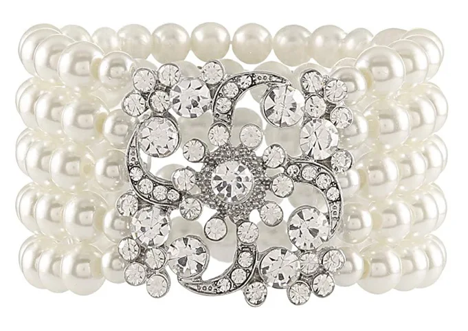 1920s Frauen Flapper Kleid Armband das große Gatsby Glas Perle Armband Party Cosplay Schmuck Handband für Damen – Detail 8