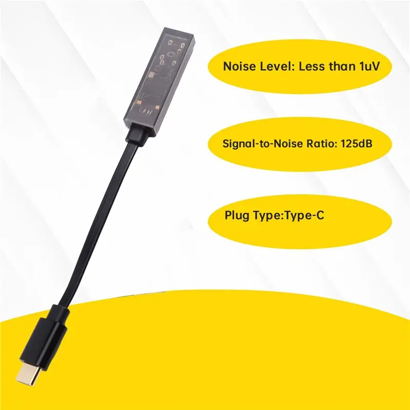 AU61-Type-C 디코더 DSD256 768KHZ Hifi 증폭기 소형 테일 헤드폰 발열 오디오 안정적인 전송