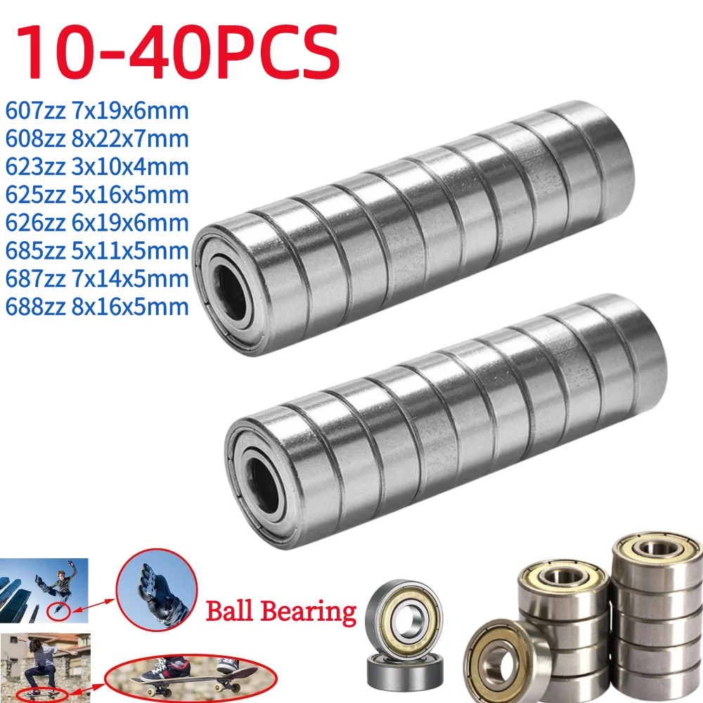 10pcs/lot Ball Bearing 625ZZ 5x16x5mm Carbon Steel 607 623 626 688 685 687 608 for Scooter