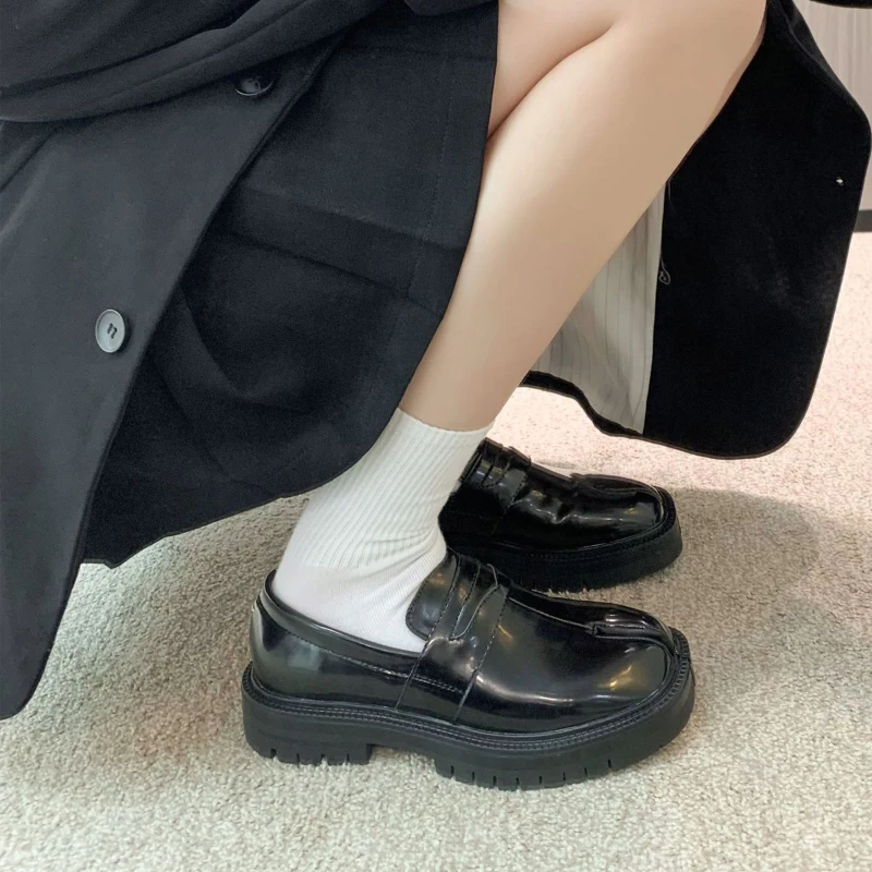 Luxury Brand Designer Chunky Platform Split toe Loafers Women