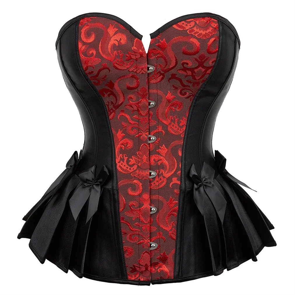 

Women Corset Top Vintage Style Corsets Sexy Printing Bustier Overbust Lace Korsett Plus Size Halloween Outfit Burlesque Costumes