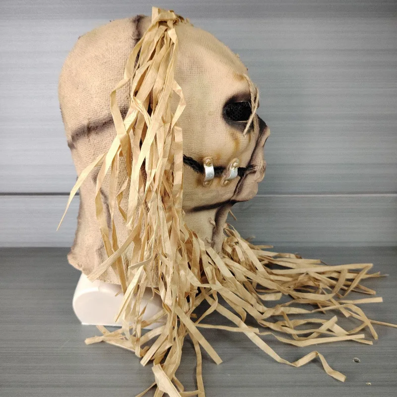 Clown Scarecrow Mask - Creepy Burlap Halloween Horror Mask For Cosplay