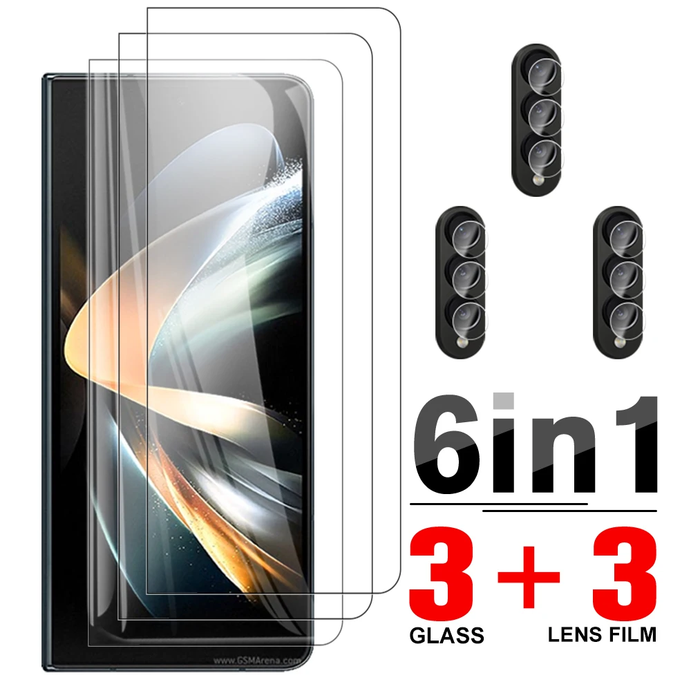 Custodia Protettiva In Vetro 6 In1 Per Samsung Galaxy Fold 4 5G Pellicola Temperata Per Samsung Zfold 4 Z Fold4 Zfold4 Proteggi Fotocamera Per Obietti