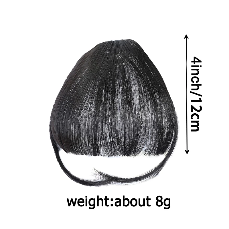 LUPU Hair Bangs Wig 4inch Synthetic Fake Hair Fringe with Hair Clip Natural Women Bangs Hairpiece Suitable for All Occasions