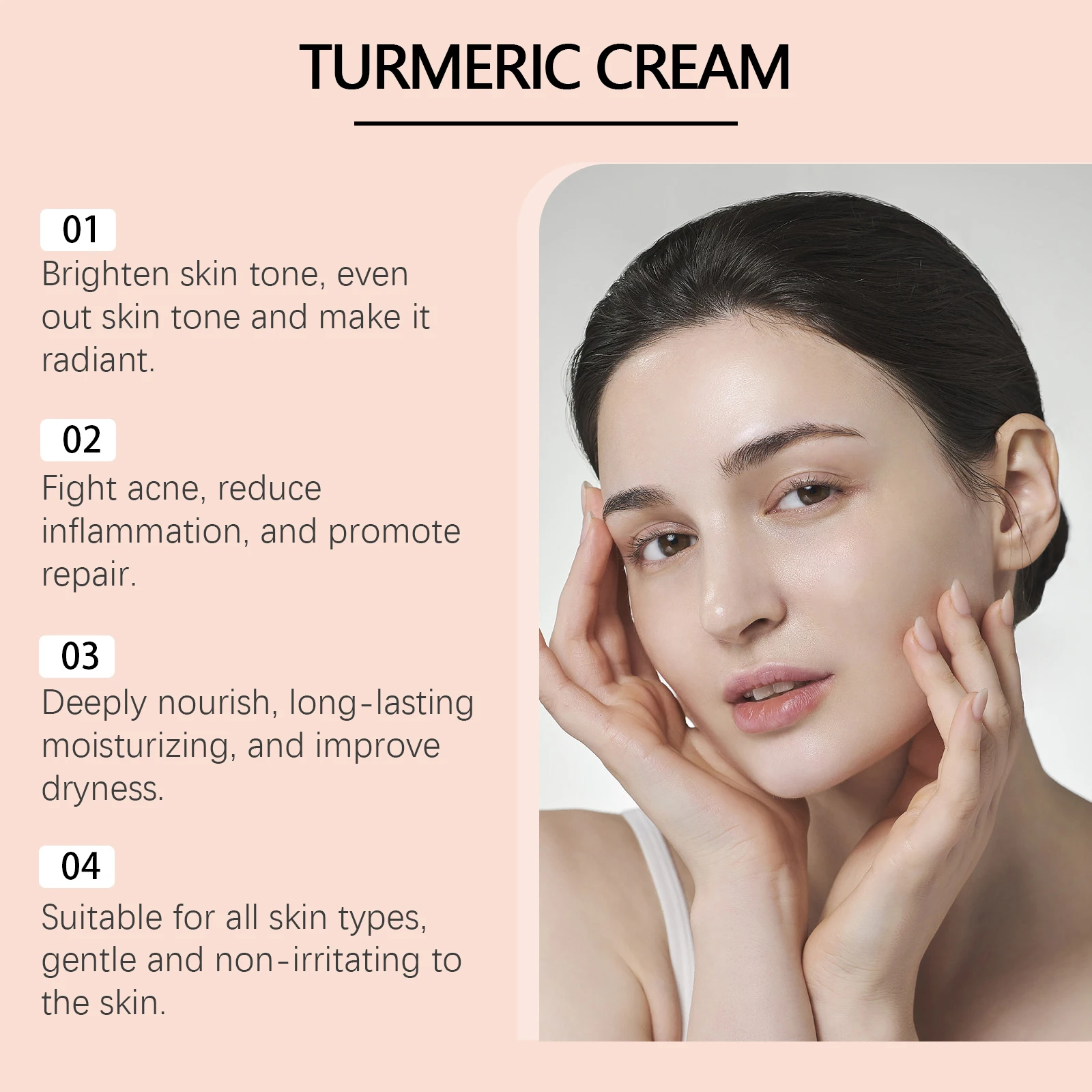 Radiant Glow Turmeric Skincare Set - Exfoliating Serum & Moisturizing Cream for Dull & Acne-Prone Skin