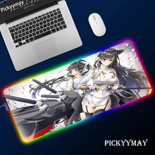 Sexy Azur Lane Gaming Mouse Pad RGB Computer LED Mousepad Large Gaming Mouse Pad XL Mouse Pads Pink PC Gamer 900x400 Desk Mat