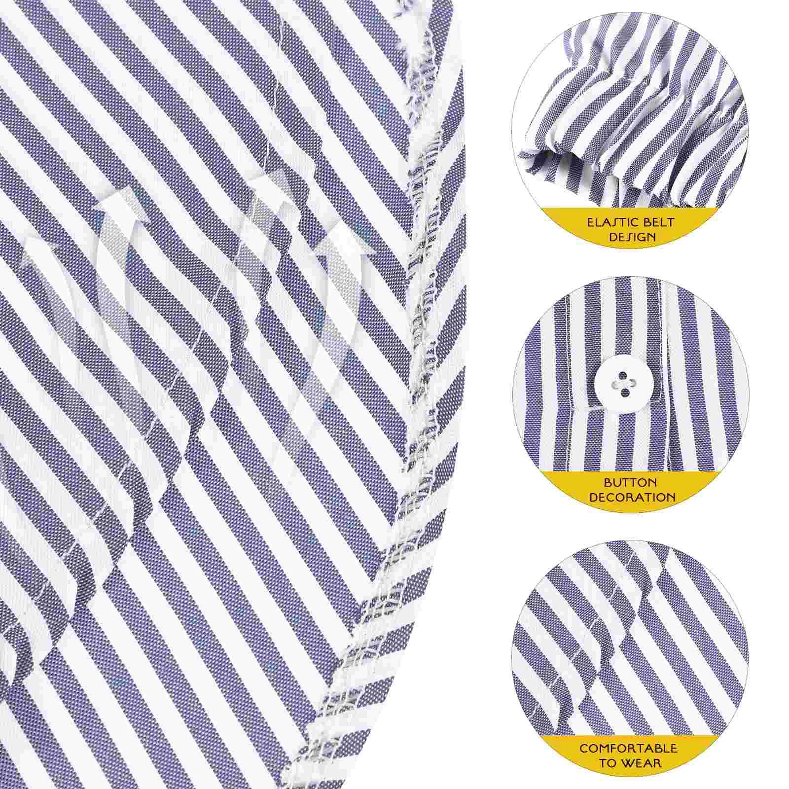 2 Pcs Mini Hem Shirts Skirt for Polyester (Polyester) Fake with Buttons