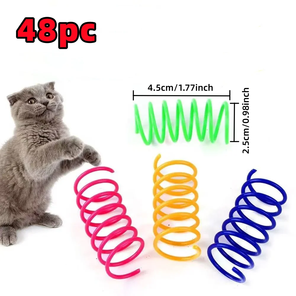 Interactive Spiral Toy for Cats: Engaging Spring Design for Active Play, Tapping, Biting, and Hunting Adventures