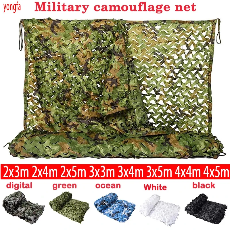 Camouflage Netting Plus camouflage net hunting car tent pavilion shade white garden hidden blue green black beige