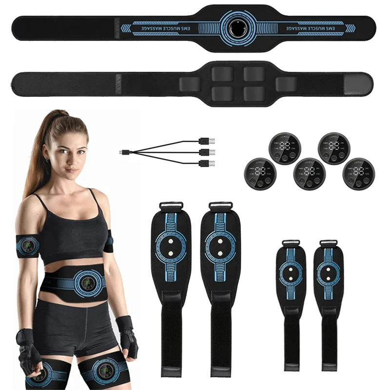 Dispositivo De Estimulación Muscular Abdominal Inalámbrico EMS Cinturón