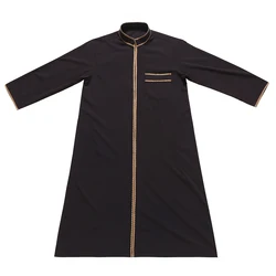 Ramadan Saudi Arabic Boys Jubbe Thobe Front Zipper Abaya Muslim Children Robe Dubai Kaftan Islamic Dress Gown Djellaba Dishdasha