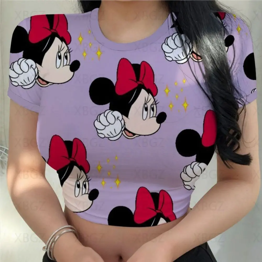 Minnie Mouse Clothes Women | Disney Crop Top Mickey Mouse Tops Minnie Women - T-shirts - Aliexpress