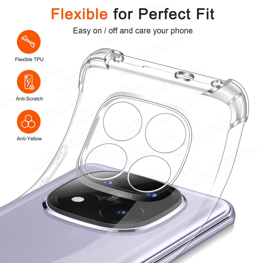 Ultra-Thin Clear Shockproof Silicone Case - Soft Protective Shell