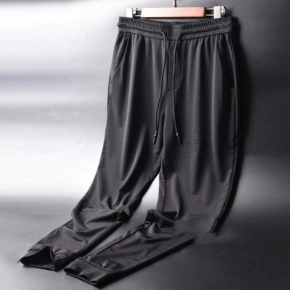 Men Ice Silk Pants for Summer Sports