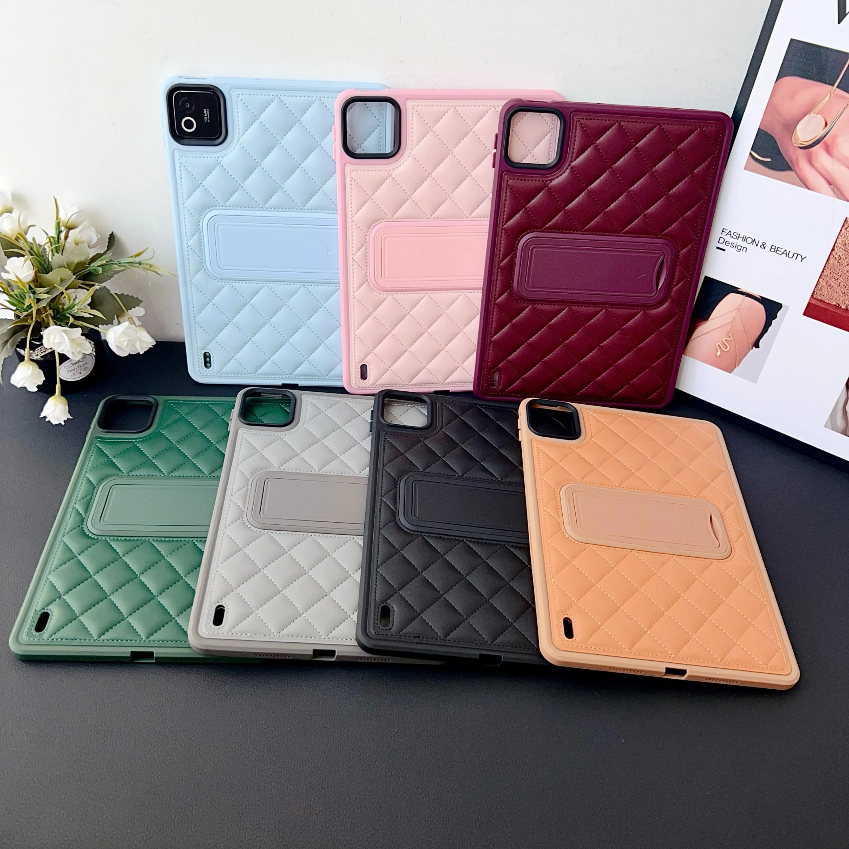 Luxury PU Leather Tablet Case with Kickstand Cover