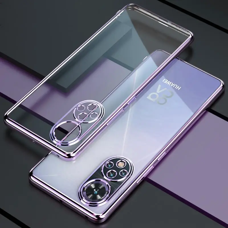 Nova 9 luxe placage pare-chocs clair étui pour huawei Honor 70 60 50 80 Pro Se antichoc Transparent Silicone couverture arrière Honor50_voghion.com