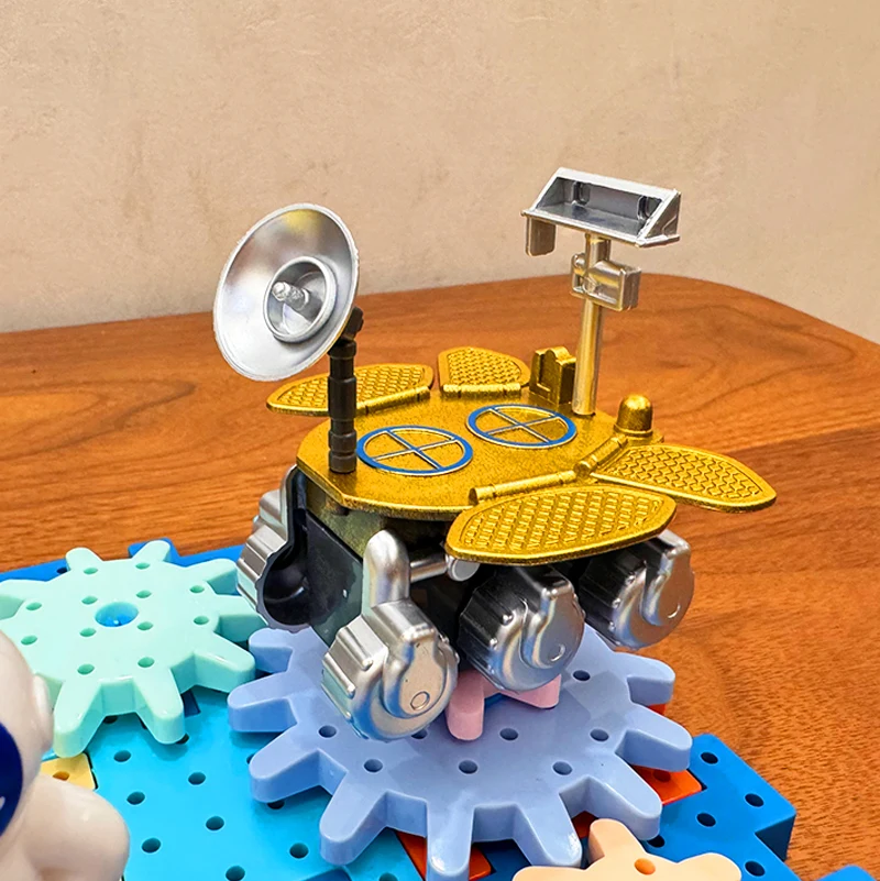 Large Particle Building Blocks Dinosaur Windmill Gear Building Blocks Playground 2-in-1 Children's Electric Science and Educatio