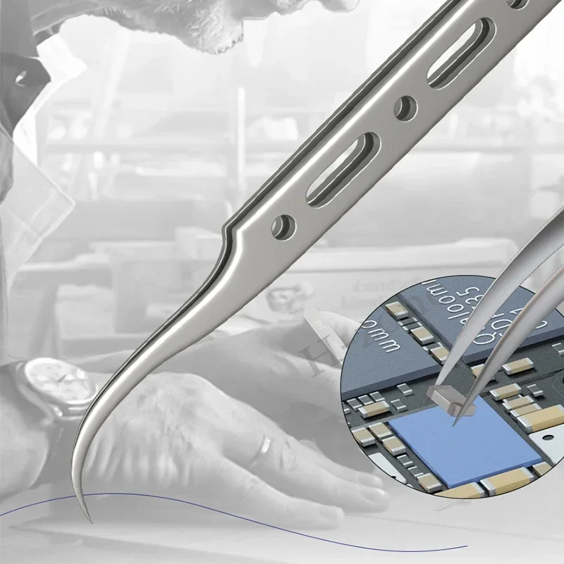 Precision Tweezers, Phone Repair Tweezers MECHANIC GAN 15 G-11 mobile phone repair fingerprint flying wire anti-magnetic tweezers fine tip clip precision components