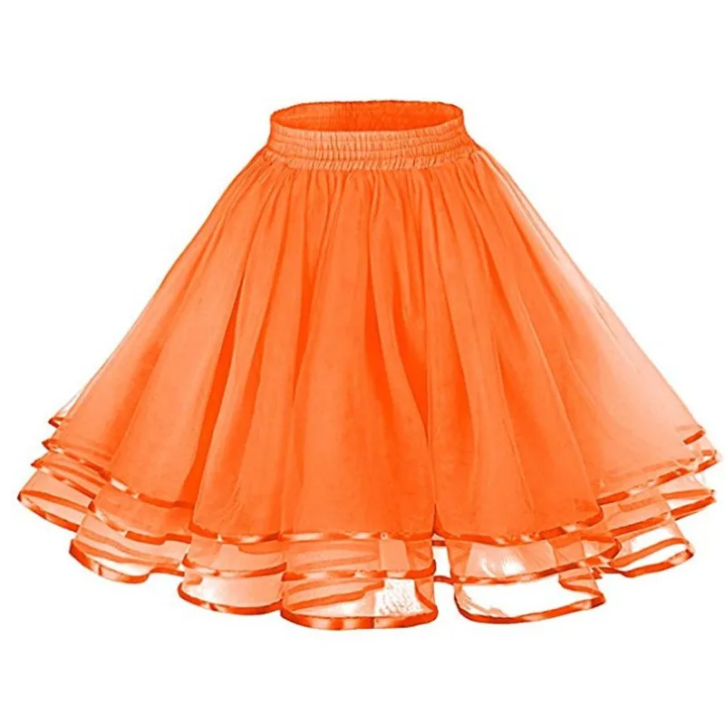 Women Tutu Skirt Versatile Stretchy Mini Flared Casual Skirt Ballet Performance Elastic Waist Tulle Petticoat Skirts 50 cm tulle tutu skirt,petticoat skirt,petticoat underskirt