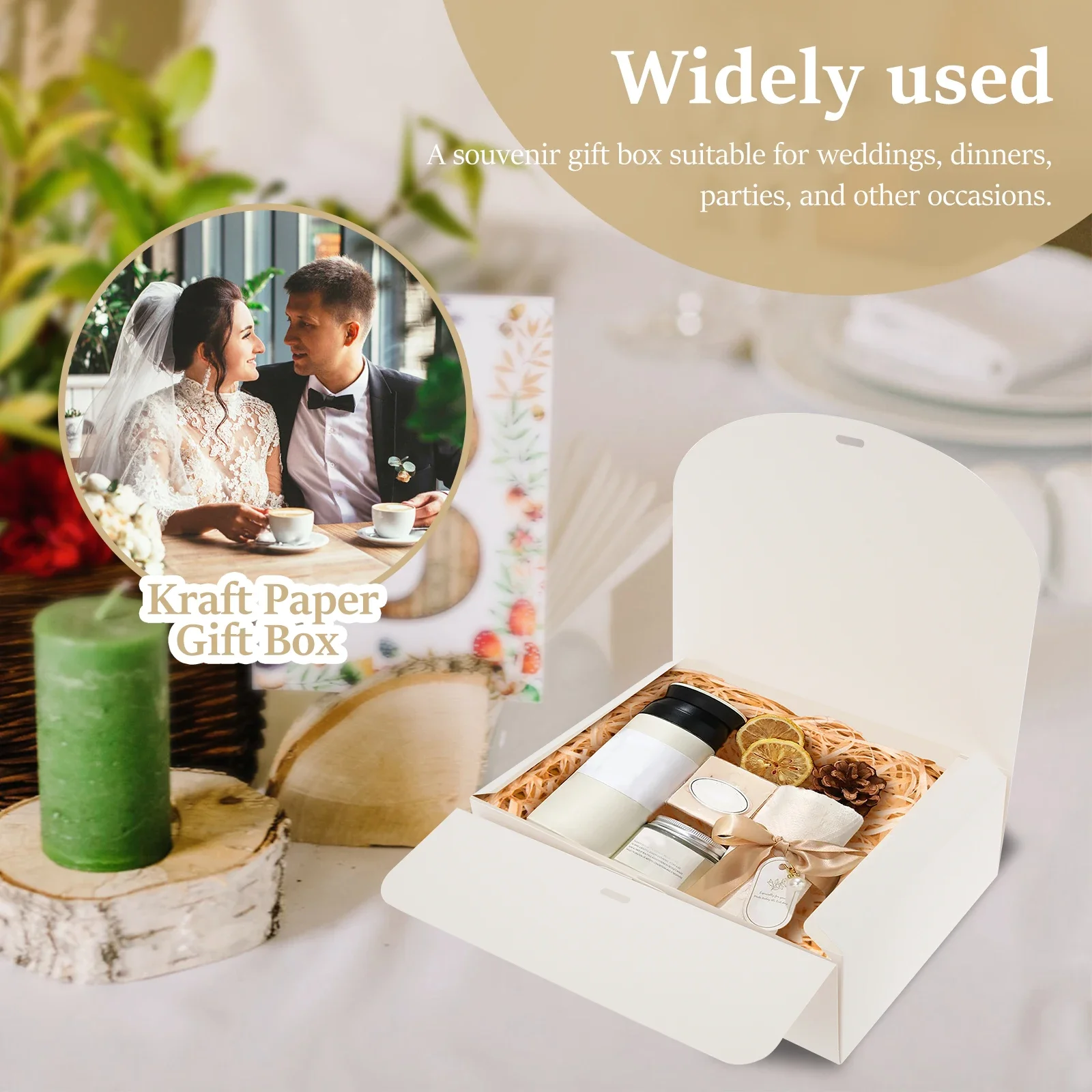 10 Pcs Gift Boxes with Lids and Ribbon – Large Capacity Paper Present Boxes, Decorative... - SKU GBLR1853 - UGI Packaging