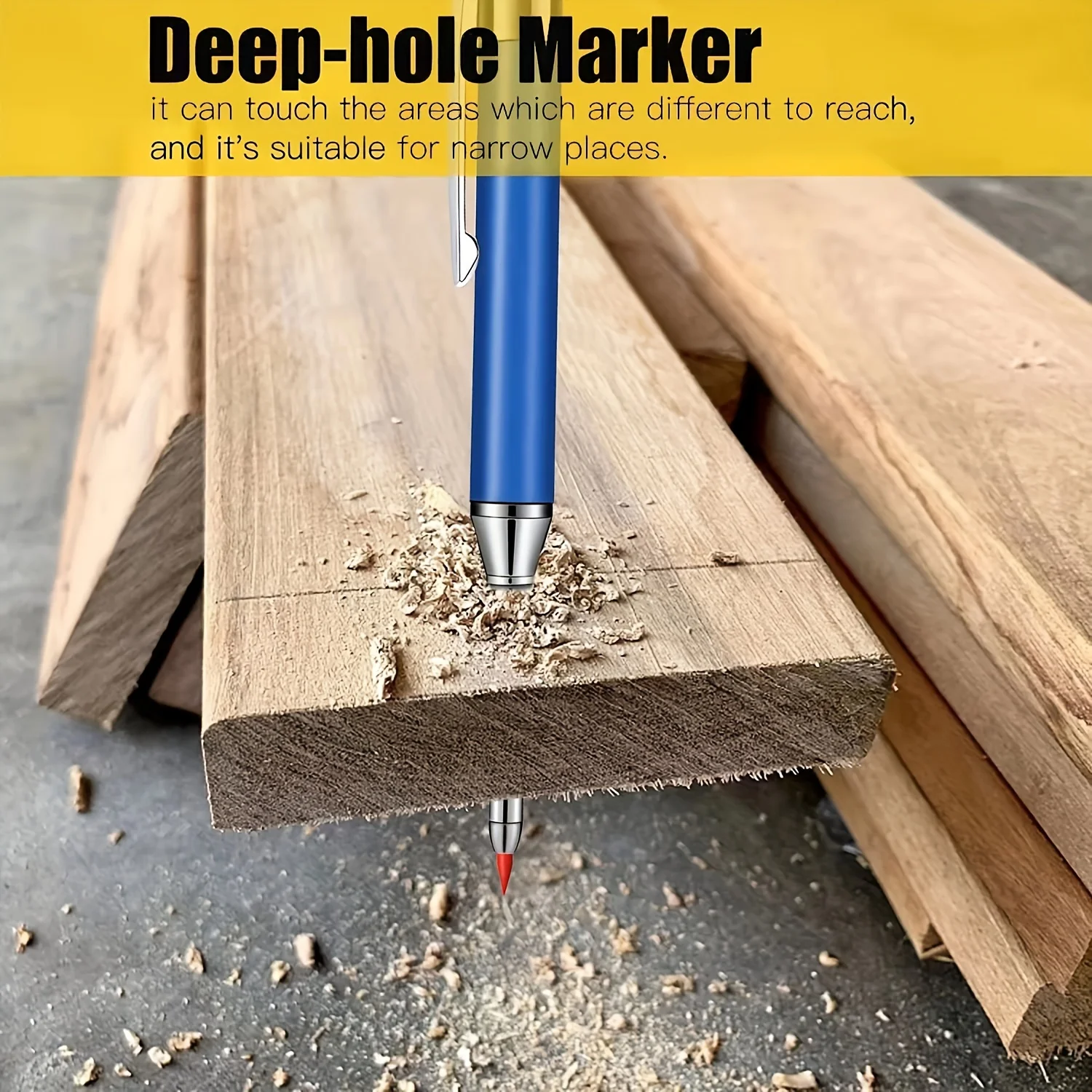 Metal Woodworking Mechanical Pencil With 2.8mm 10pcs/box Lead and Eraser, Deep Hole Marker Carpenter Architect Drawing Pencils 2