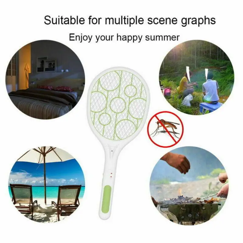 Mosquito Swatter Killer Led Light Tennis Bat Racchetta Portatile Ricaricabile Electric Fly Insect Racket Zapper Killer Nuovo Stile