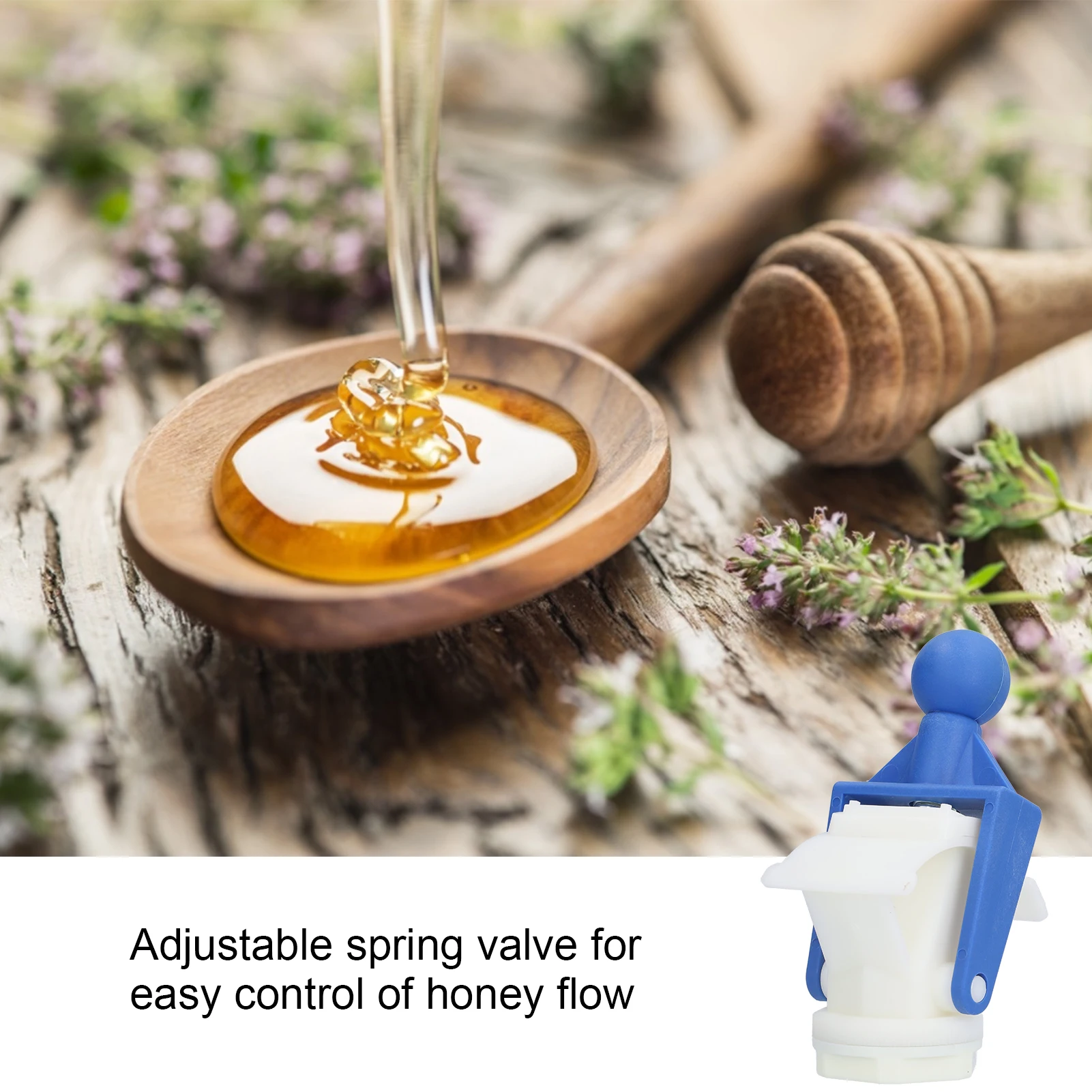 Honey Extractor Tap Plastic Honey Gate Valve with Screwdriver Honey Extractor Accessory Beekeeping Supplies Honey Extractor Gate