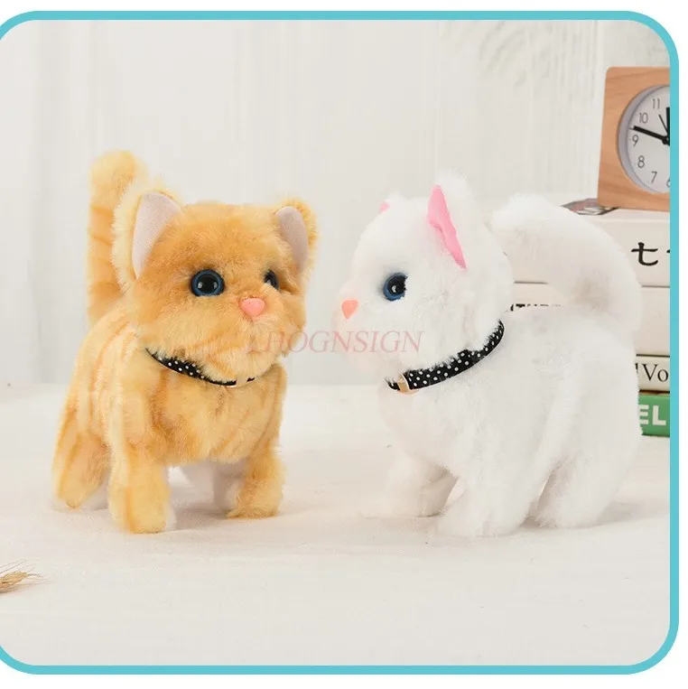 Children's toy simulation cat can walk and call electronic pet electric plush kitten 6