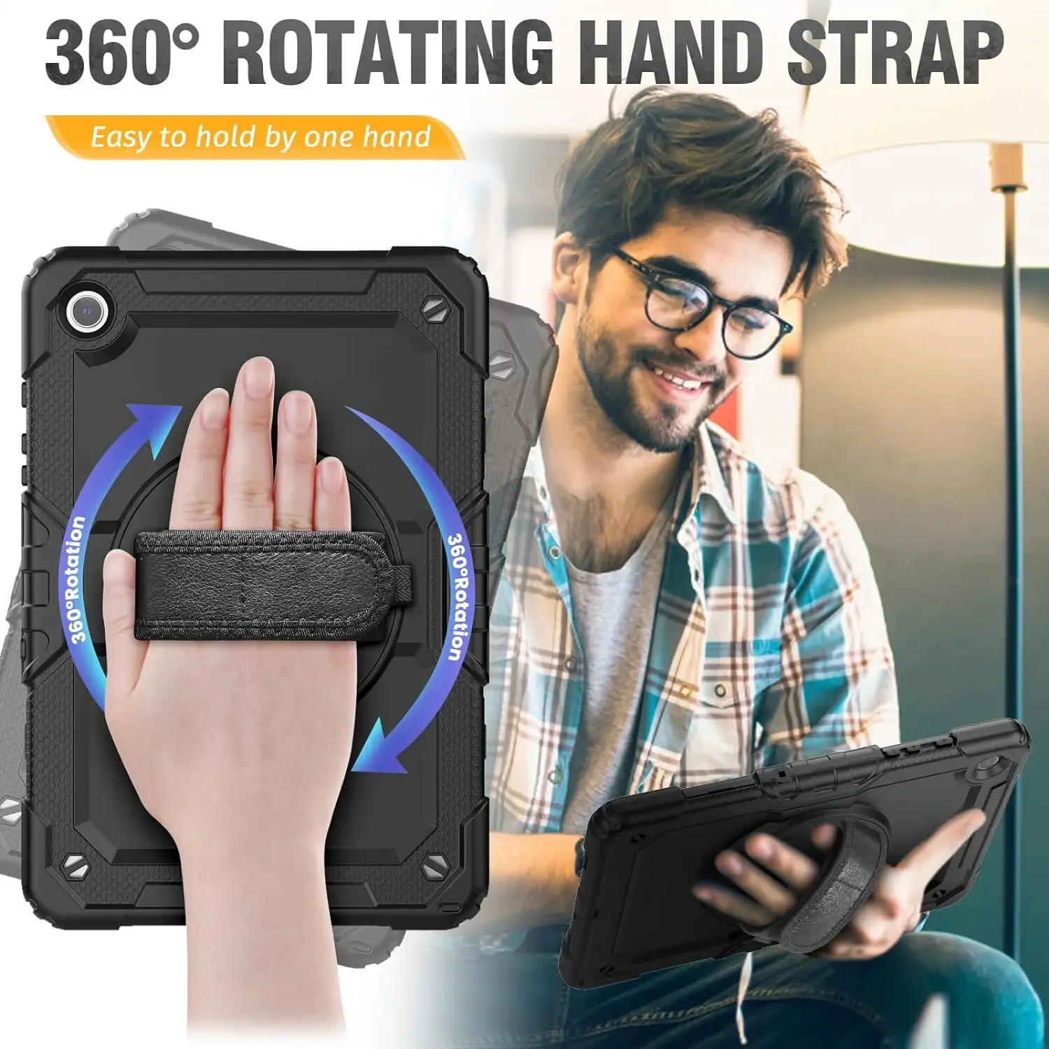 para Crianças Samsung Galaxy Tab Tablet Cover Protetor de Tela Alça de Ombro a9 Plus 11 Sm-x210 X215 X216 2023 a9 8.7 X110 X115 Case - Imagem 4