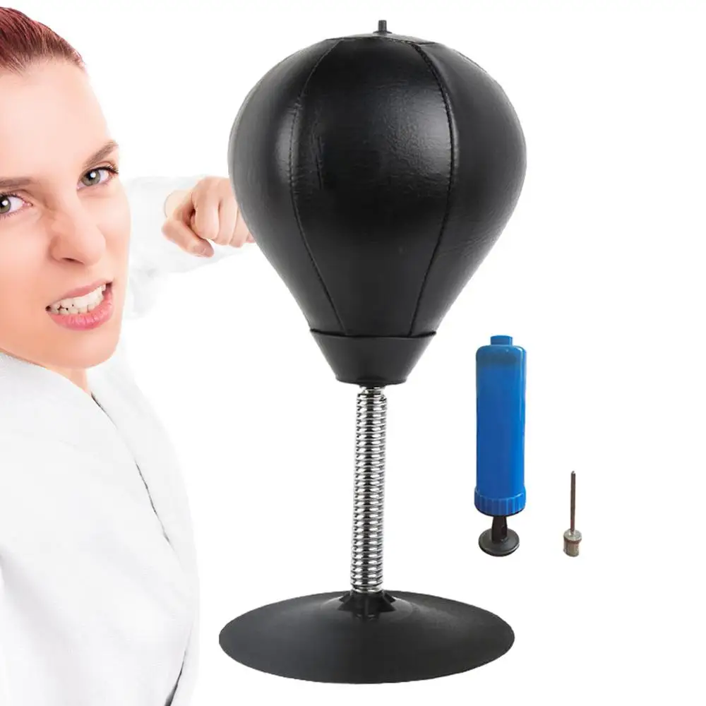 Tabletop Punching Bag With Suction Cup & Stand Boxing Speed Ball Boxing Equipment For Anger Management Toys 