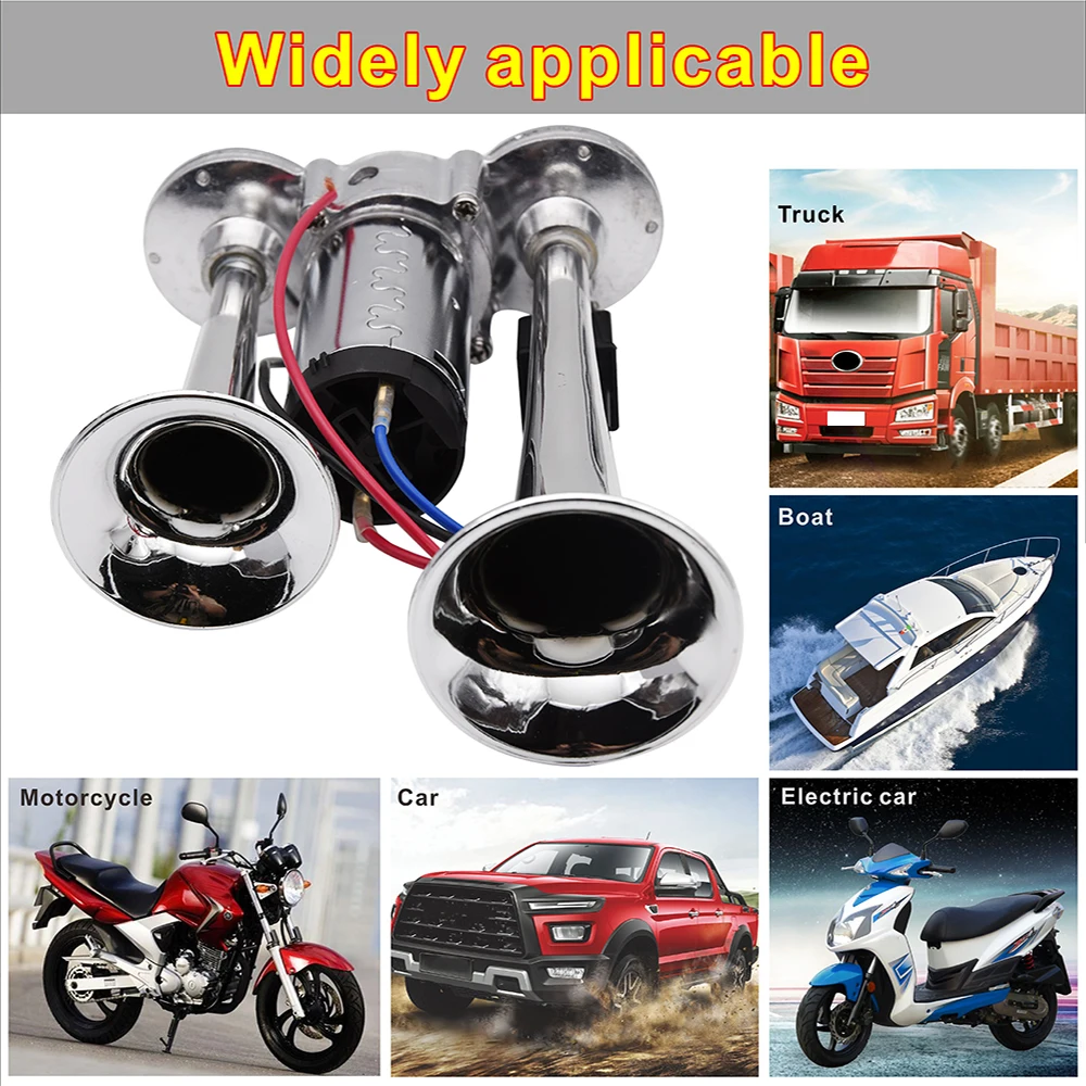 150DB Car Air Horn Set for Motorcycle Car Boat