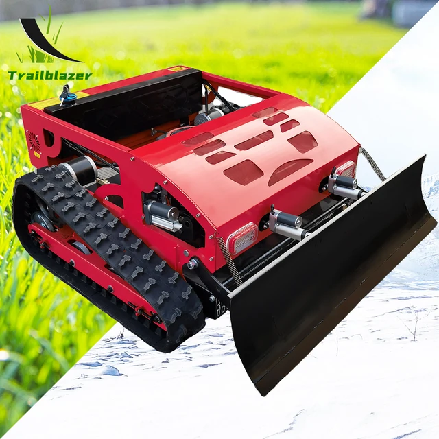 Remote Control Lawn Mower with Snow Shovel 7.5hp/16hp Crawler Robot Lawn Mower Farm Garden Use Grass Blade Automatic Mower