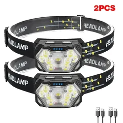 Enhanced LED Rechargeable Motion Sensor Headlamp (9LED Headlamp 2 pack)