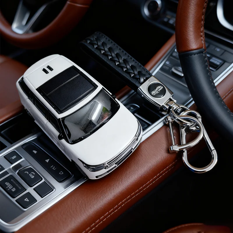 Premium Leather Guitar-Inspired Car Key Case