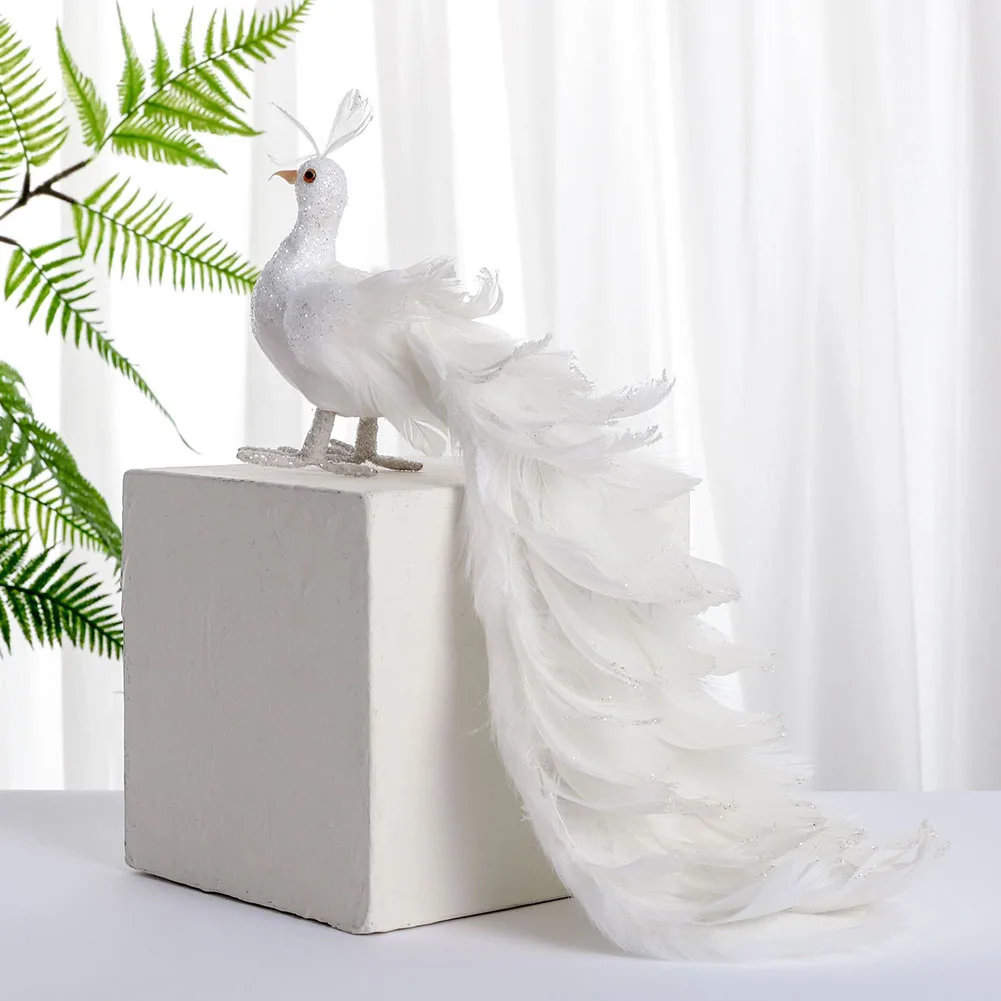 

Artificial Foam Peacock Simulated Feather Fake Birds Wedding Garden Decoration DIY Party Crafts Ornament Figurine Pendant