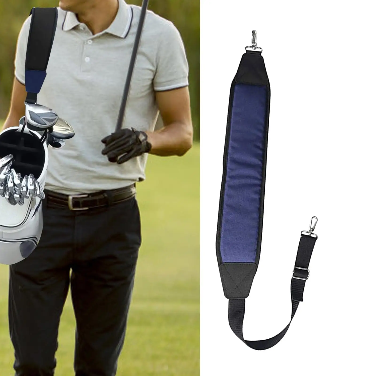 Golf Bag Strap Single Adjustable Bag Strap Replacement Golf Backpack Straps Comfort Golf Bag Shoulder Strap Backpack Carry Strap