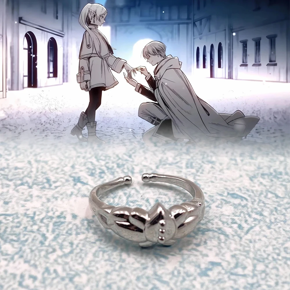 Anime Frieren: Beyond Journey's End Himmel Frieren Cosplay Ring Adjustable Finger Rings Jewelry Couple Accessories Gift