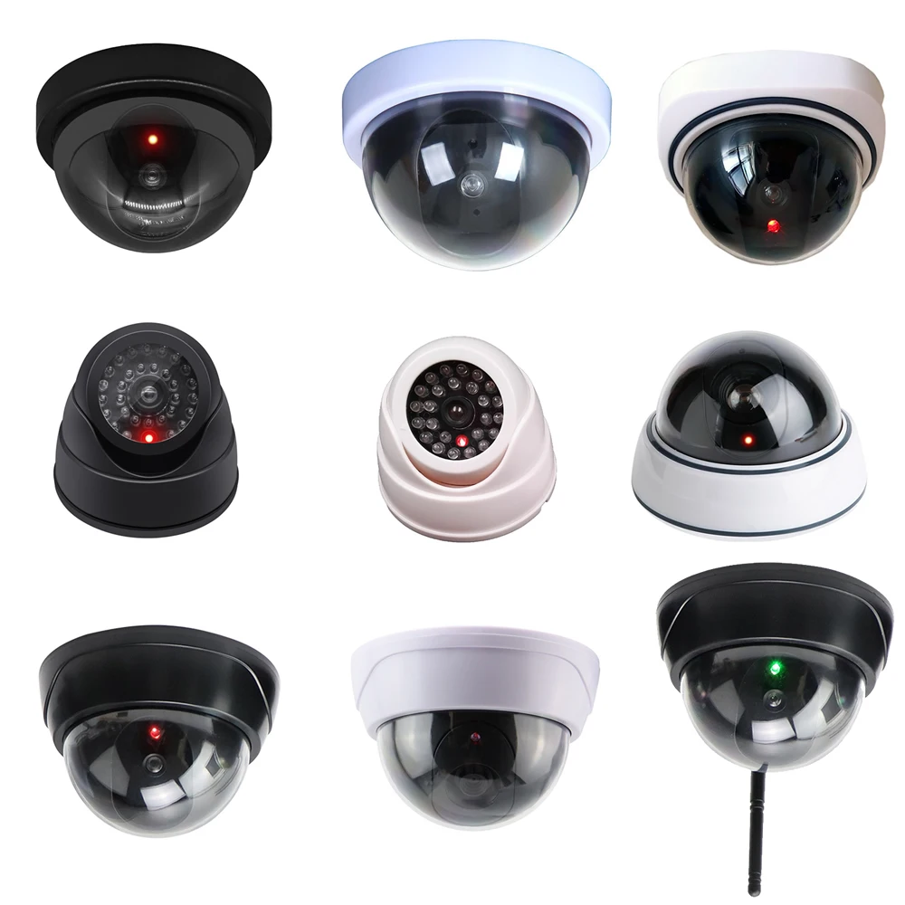 Creative Fake Dome Camera Simulated Flashing LED Deter Thief Wireless Dummy Camera Home Office Surveillance Security System