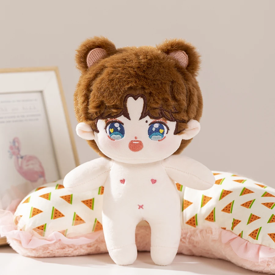 Kawaii Plush Cotton Idol Doll 20cm Stuffed Super Star Figure Dolls Plush Avocado Baby Fat Body Doll Can Change Clothes Kids Gift