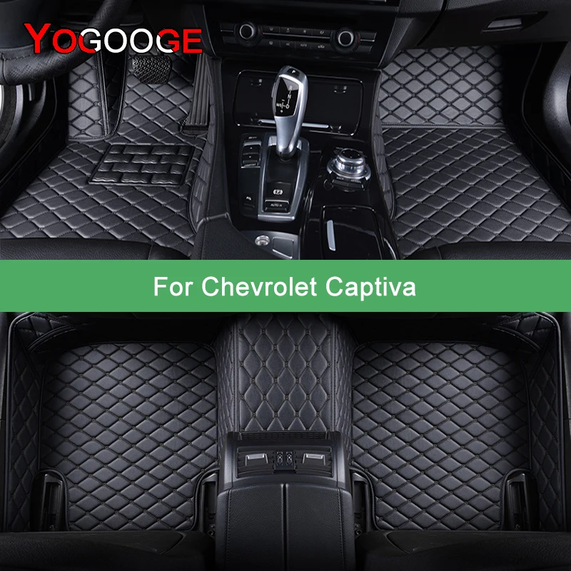 

YOGOOGE Custom Car Floor Mats For Chevrolet Captiva 2006-2022 Auto Carpets Foot Coche Accessorie