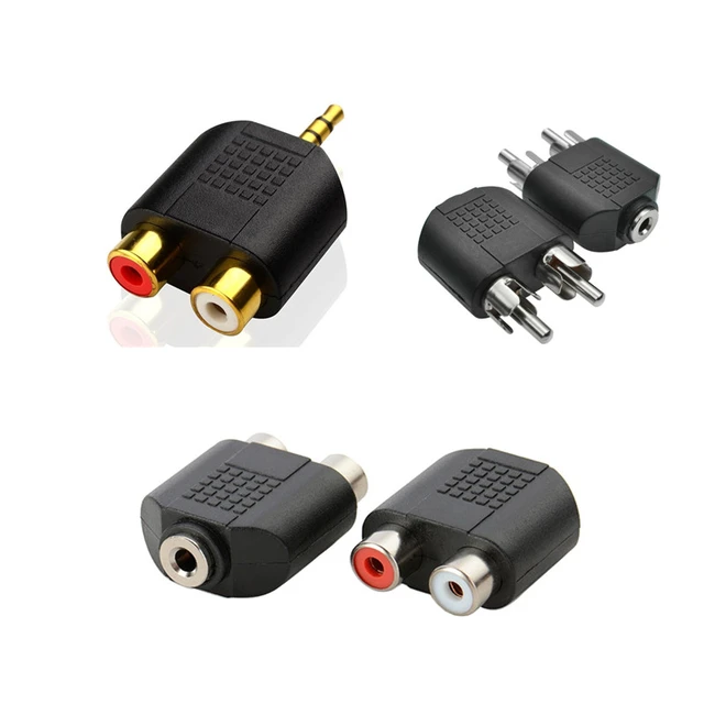 Adaptateur Jack 3.5mm mâle vers 2 femelle RCA (Audio)