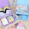 Sanrio Fabric Underwear Organizer Kuromi Cinnamoroll My Melody HelloKitty 2 Layer Drawer Foldable Underwear with Lid Storage Box 6