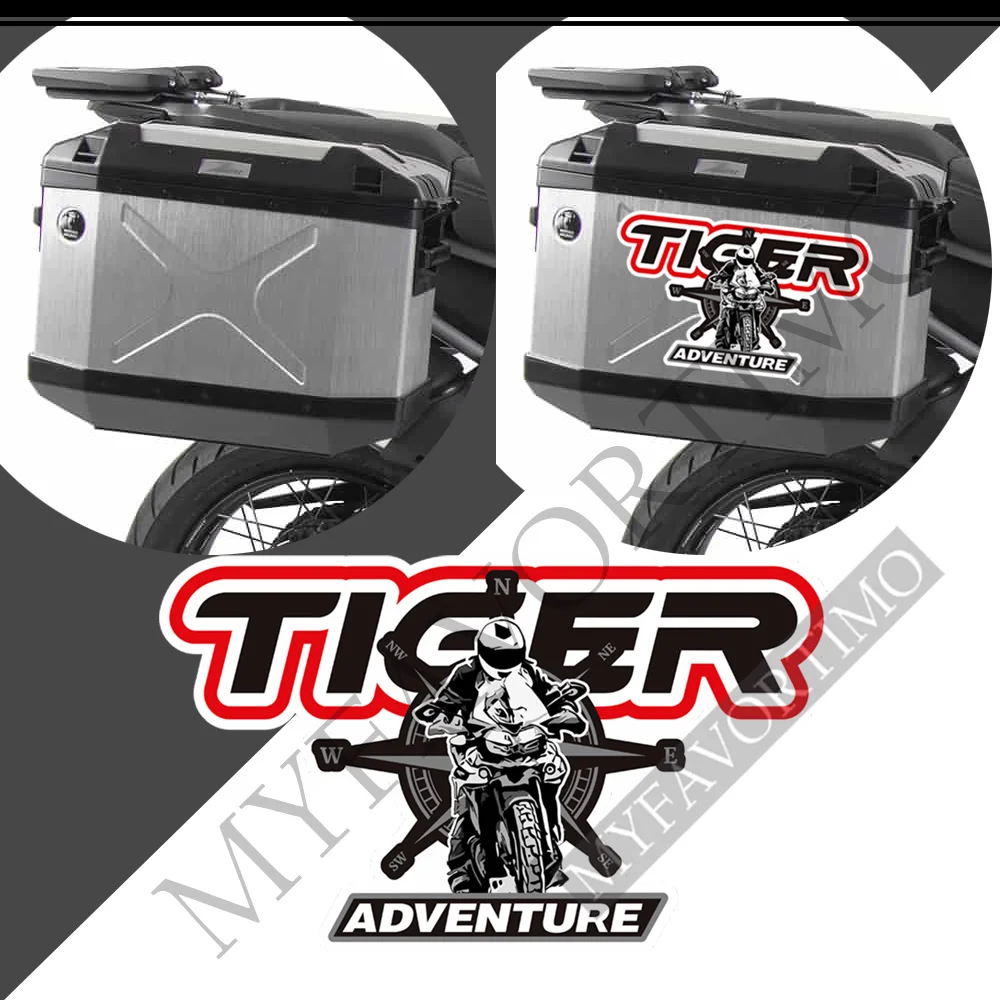 Adesivi Decalcomanie Serbatoio Pad Bagagliaio Valigie Valigie Custodie In Alluminio Sport Avventura Per Triumph Tiger 660 800 850 900 1050 1200