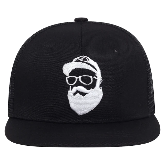  - New beard old man embroidery baseball cap Fashion summer Mesh caps casual snapback Hat adjustable hip hop Hats gorras