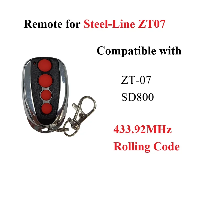 For ZT-07 SD800 433.92MHz Wireless Key Garage Door Replacement Remote Control Opener