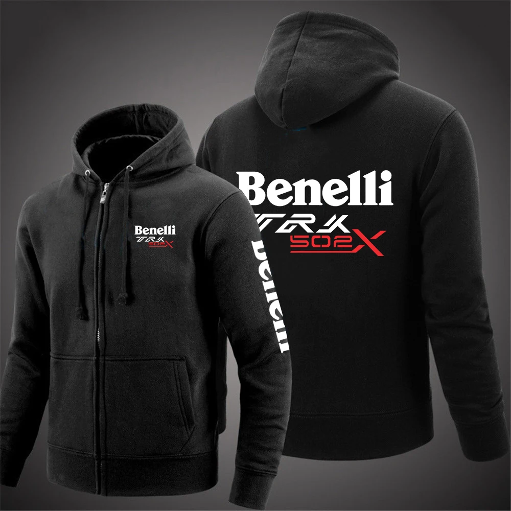 

Новинка 2023, Мужская толстовка Benelli TRK 502X на молнии с капюшоном, свободные толстовки с принтом и карманами, толстовки на молнии, куртка, Классические мужские топы