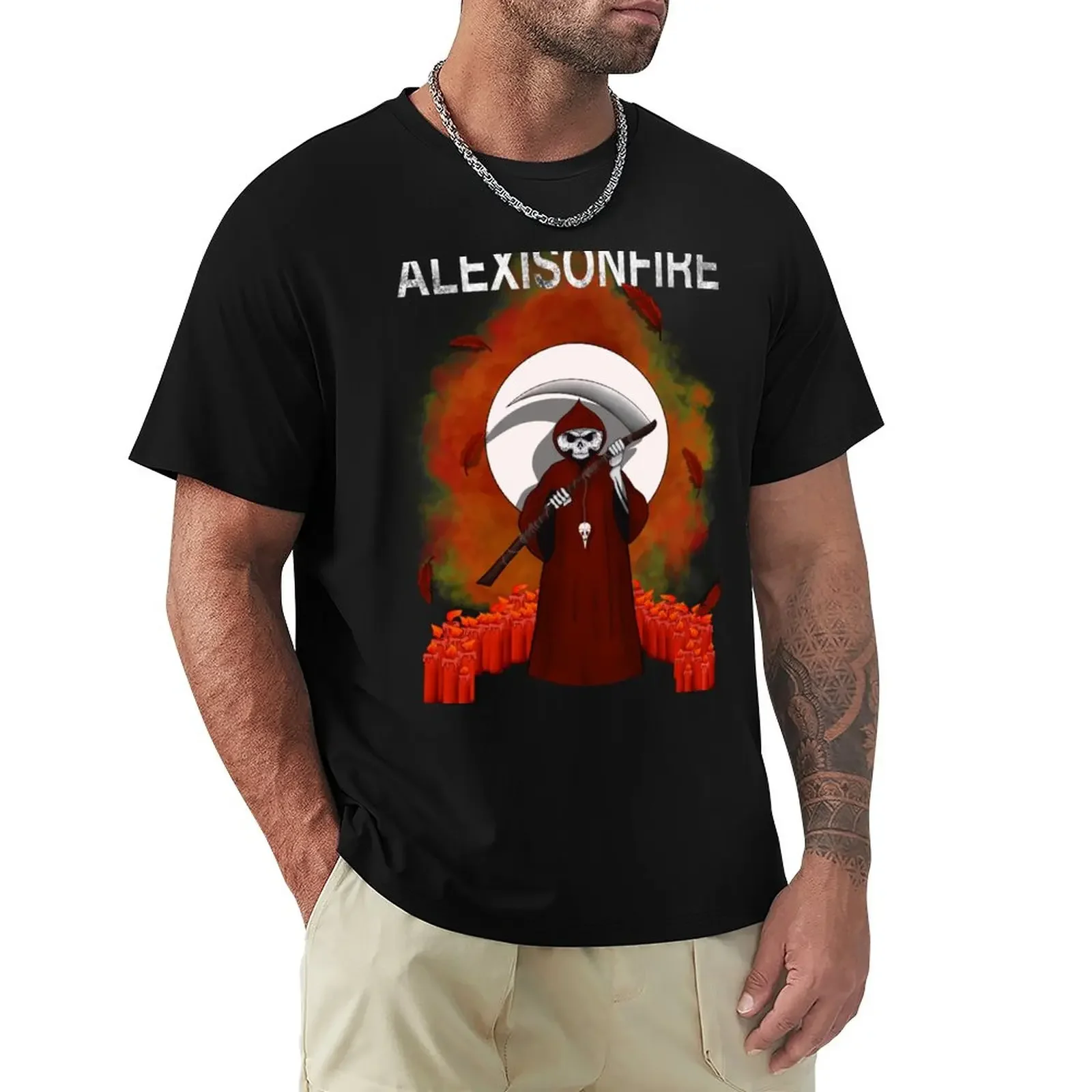

Alexisonfire skull tee T-Shirt sweat funnys quick-drying Men's t shirts