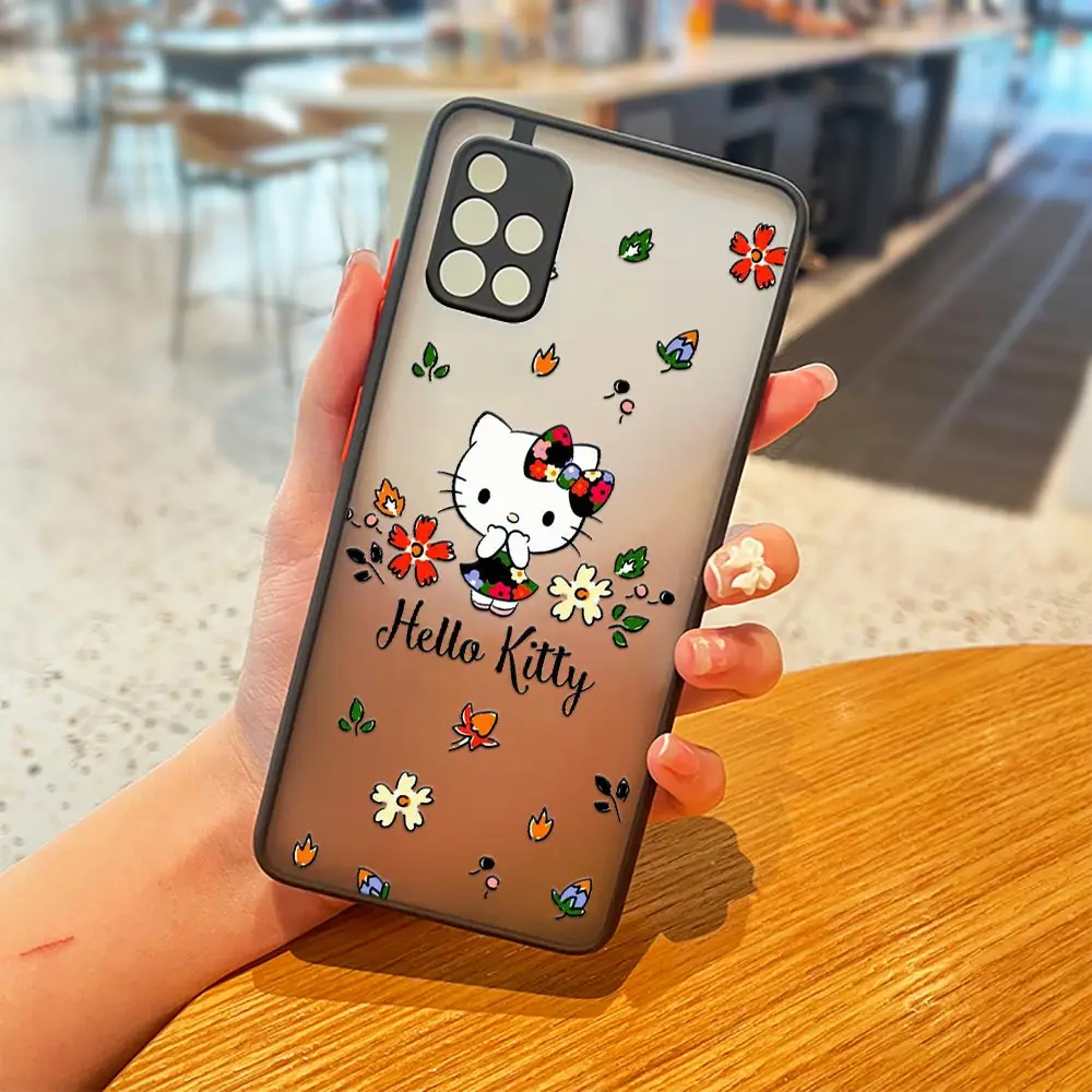 thumbnail image 1 of Funda de Hello Kitty para Samsung, carcasa mate de gato de dibujos animados, Galaxy A53, 5G, A52, A52s, A13, A14, A21S, A23, A32, A33, A51, A71, A73, 1 of 5