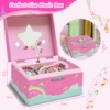 Magical Unicorn Jewelry Box, Spinning Unicorn with Jewelry Drawer, Small Rectangular, Square Jewelry Box 2